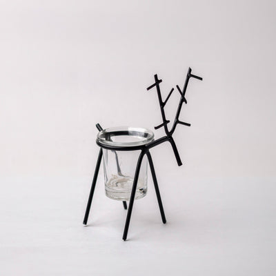 Deer Tea Light Candle Stand Set of 2