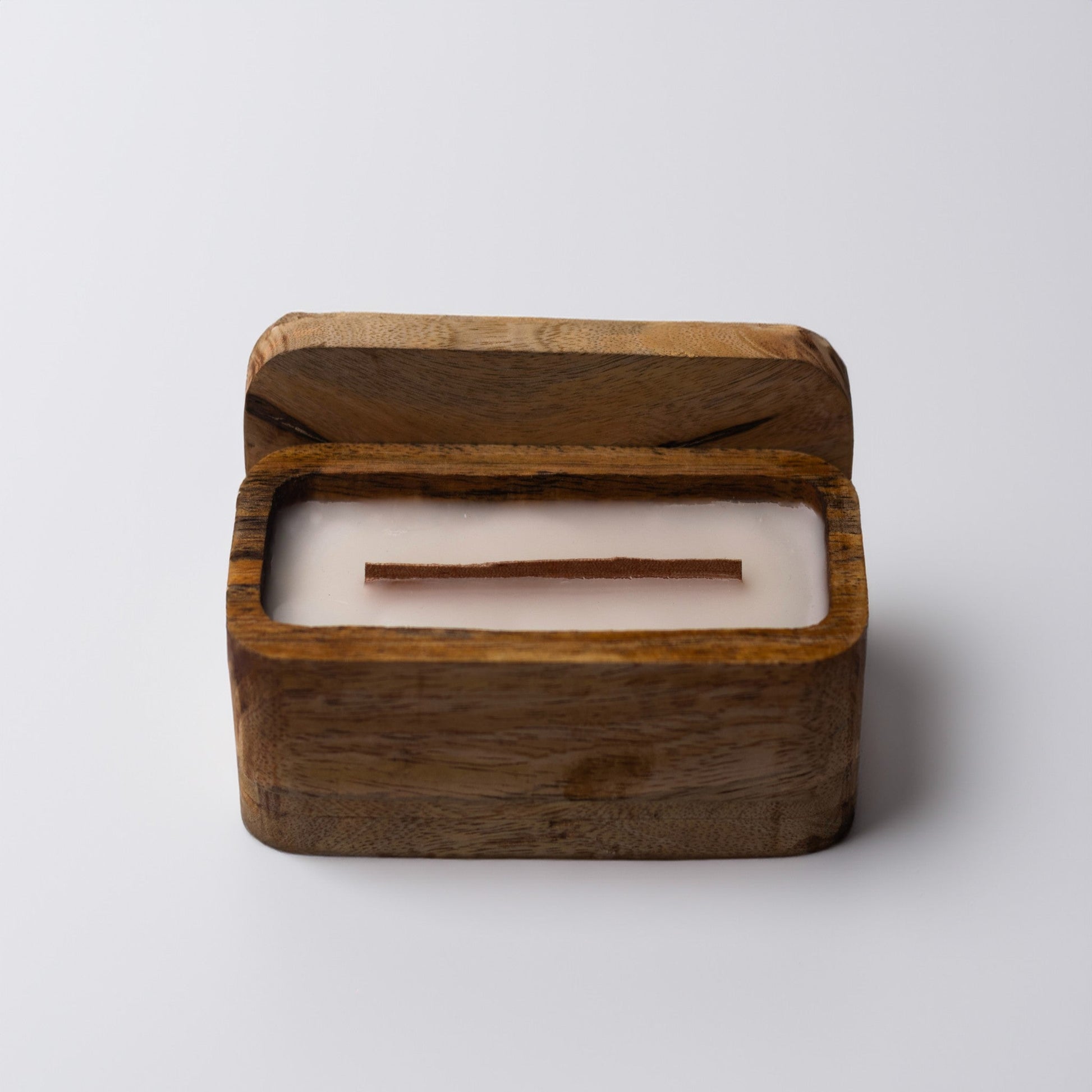 Aromatic Wooden Rectangle Paraffin Wax Candle
