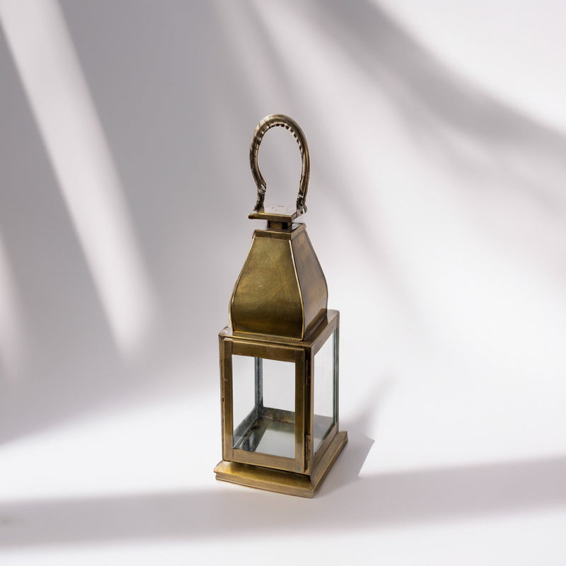 Vintage Lantern with Glass Panels