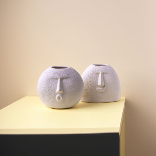 Ceramic Upbeat & Blowing Kiss Vase