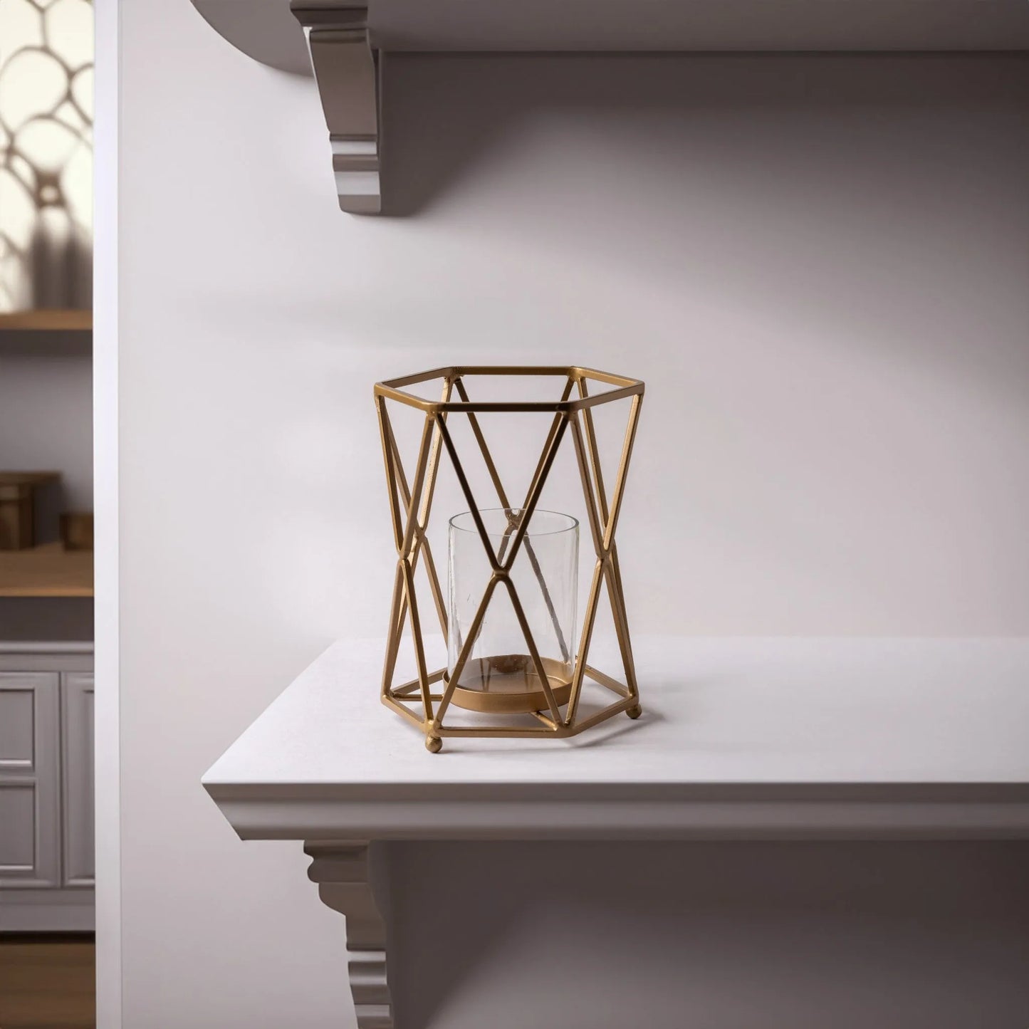 Geometric Pillar Candle Holder
