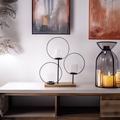3 Circular Candle Holder