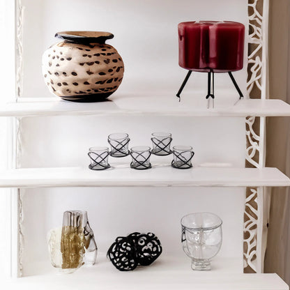 Criss-Cross Design Candle Holder