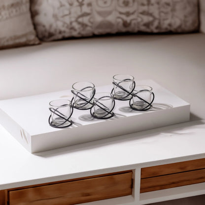 Criss-Cross Design Candle Holder