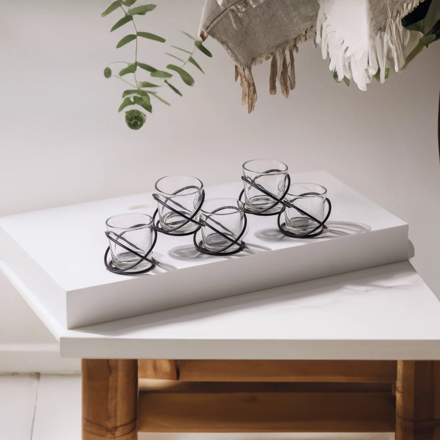 Criss-Cross Design Candle Holder
