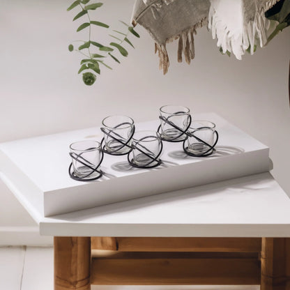 Criss-Cross Design Candle Holder