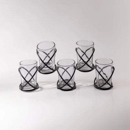 Criss-Cross Design Candle Holder
