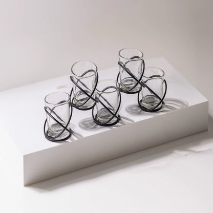 Criss-Cross Design Candle Holder