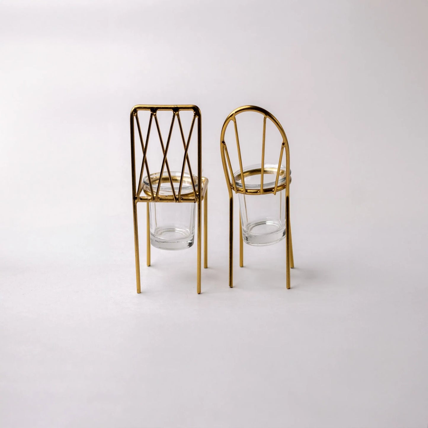 Chair Tea Light Candle Stand Set of 2