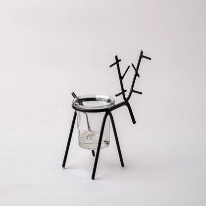 Deer Tea Light Candle Stand Set of 2