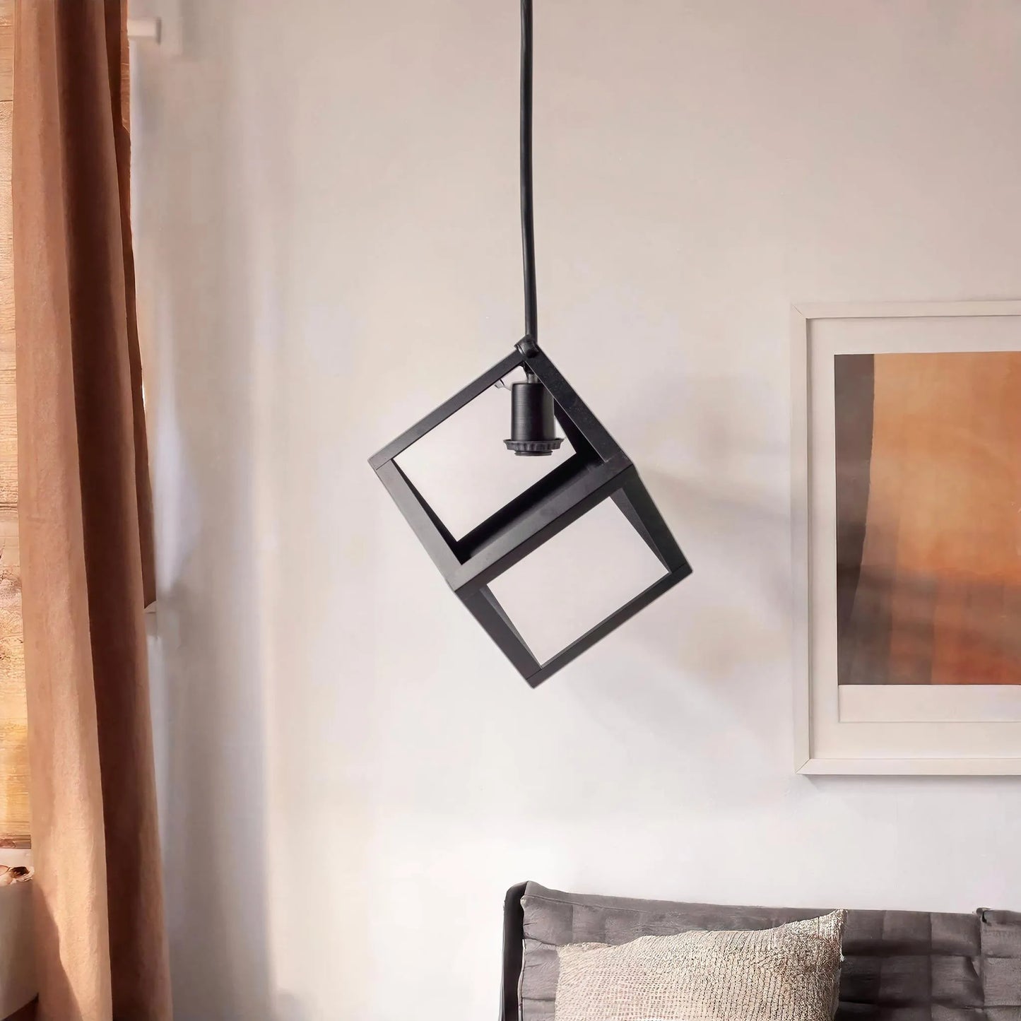 Square Iron Hanging Light