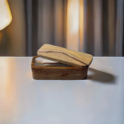 Aromatic Wooden Rectangle Paraffin Wax Candle