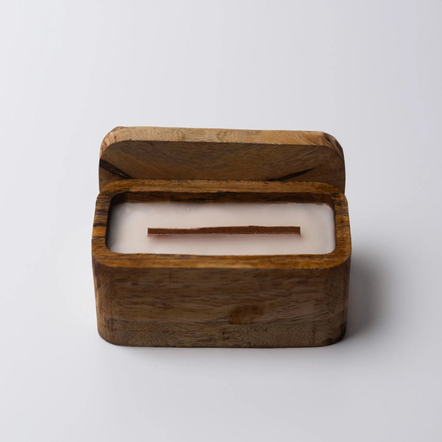 Aromatic Wooden Rectangle Paraffin Wax Candle