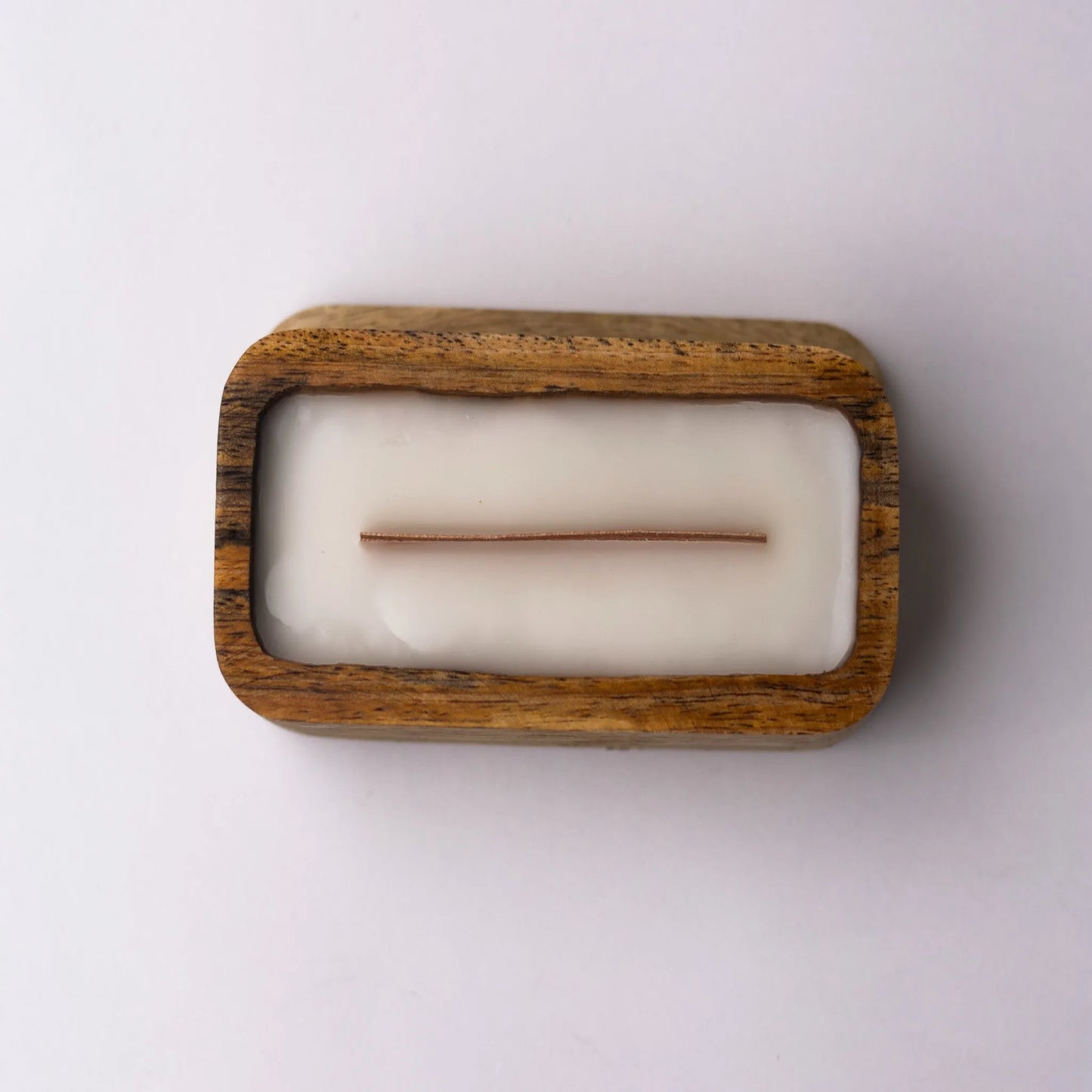 Aromatic Wooden Rectangle Paraffin Wax Candle